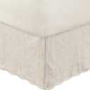 Greenland Home GL-1710GBKQ Paisley Quilted Bed Skirt, Ivory, Queen