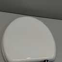 MAYFAIR 1844CP 000 Toilet Seat with Chrome Hinges will Never Come Loose, ELONGATE , White