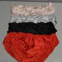 Verdusa Women's 4pack Frill Trim Satin Underwear Briefs Panty Set Size Medium