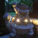 Large Turtle Solar Garden Outdoor Statues with Succulent and 6 LED Lights,Outside Solar Turtle Decor Art for Garden,Home,Lawn,Yard, Balcony Ornament, 10"L x 6.9"W x 10"H