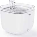 Pet Marvel Kitty Spout Cat Water Fountain, 2L/68oz Water Fountains for Cats Indoor with Ultra Quiet Wireless Pump, Detachable Automatic Pet Dispenser with Replacement Filter, BPA-Free, White