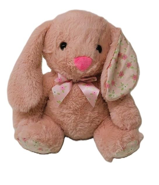 Holiday Home Pink Bunny with Ribbon Plush