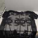 Verdusa Women's Plus Size Sheer Mesh Lightweight Kimono Short Sleeve Beach Swimwear Cover Up (XX-Large, Black)