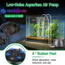 hygger Quiet Adjustable Aquarium Air Pump, 5W/8W Dual Output Fish Tank Air Pump, Energy-Saving Oxygen Aerator with Air Stone Bubbler for Fish Tank, Hydroponic