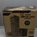 GoSports Giant Wooden Stacking Game - Stacks Up to 5 ft - Choose Brown Wood Stain, Gray, Natural, Stars & Stripes, or Tropical Hardwood - Toppling Tower