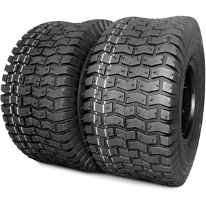 (2 Pack) MAXROLLORS 15x6.00-6 Lawn Mower Tires, 15x6-6 for Garden Tractor Riding Lawnmower Tire, 4 Ply Tubeless, Turf-V Pattern, 570 lbs Capacity