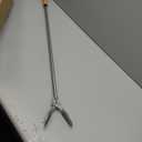 FTH All Stainless Steel Grabber Reacher Pickup Tool Heavy Duty Trash Picker Log BBQ Fireplace pits Snake Tongs (40 Inch)