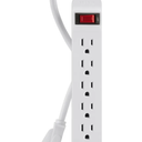 Belkin 6-Outlet Power Strip With 3ft Cord, White