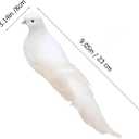 2pcs White Bird Ornaments - 9 Inch Clip-on Fake Doves for Christmas Tree - Artificial Feathered Bird Decor for Wedding & Memorial Home Figures