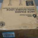 Big RED AT46002AUR Torin Double Locking Steel Jack Stands, 2 Pack, 6 Ton (12,000 lb), Blue