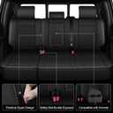 Truck Seat Covers Full Set Custom Fit for 2009-2026 Ford F150 & 2017-2026 F250/F350/F450 Super Duty Leather Seat Protectors (Black)