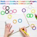 300 Pcs Flexible Plastic Binder Rings,20mm Loose Leaf Rings for Scrapbooks, Index Cards,Documents & Office Supplies Durable Organization Clips for Home,School,and Craft Projects(10 Colors)