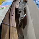 14 Ft. Wooden Arc Hammock Stand. 450 LB Capacity. Teak Stain Finish