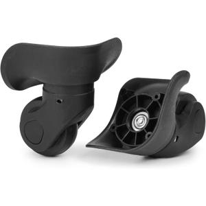 2-Pcs Luggage Wheel Replacement, Suitcase Black Travel Wheels Kit DIY Repair, Spinner Casters Sturdy Plastic 360 Degree Rotation