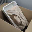 Meowant Stainless Steel Cat Litter Box, Extra Large 3-in-1 Covered Litter Box with High Sided Oxford Fabric Cover & Extendable Litter Scoop, Leakproof, Odor Resistant, Non-Sticky, Easy Cleaning (White)