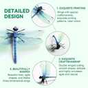 2 x 8 Pack Dragonfly Clip, Realistic Fake Dragonflies Clip, 3D Dragonfly Garden Stakes, Garden Outdoor Decorative Fly-Proof Devices, Dragonfly-Shaped Potted Plant Decoration