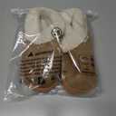 DCLTD Fluffy House Slippers for Women Men Bedroom Shoes Cozy Warm Slip on Indoor and Outdoor Winter Platform Shoes Super Soft Cloud Slippers Christmas Gifts (8.5, Fur Brown)