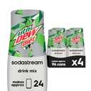 SodaStream - Diet Mountain Dew Soda Drink Mix | For Sparkling Water Makers | Zero Calories | 51mg Caffeine per Serving | Makes 96 Servings | 14.9 Fl Oz, Pack of 4, BBD 10/07/2026