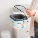 The Diaper Genie Jumbo+ Square Refill, with continuous film, can hold up to 1080 newborn-sized diapers per refill.