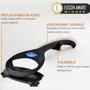 Bakblade 2.0 Back Shavers for Men: DIY Hair Shaver, Safety Blade Technology & Ergonomic Handle, Wet & Dry Shaving (Extra Blades Included)