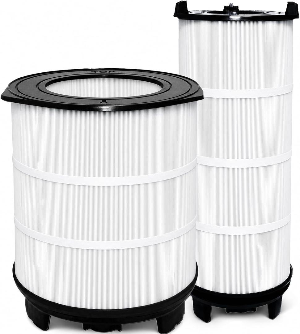 S8M500 Replacement Pool Filter Cartridges Inner & Outer Set – 500 Sq. Ft | Gptwht Advanced Trilobal Filter Media,Fits Sta-Rite System 3 Modular Media, Compatible with 25022-0225S, 170147, 170148