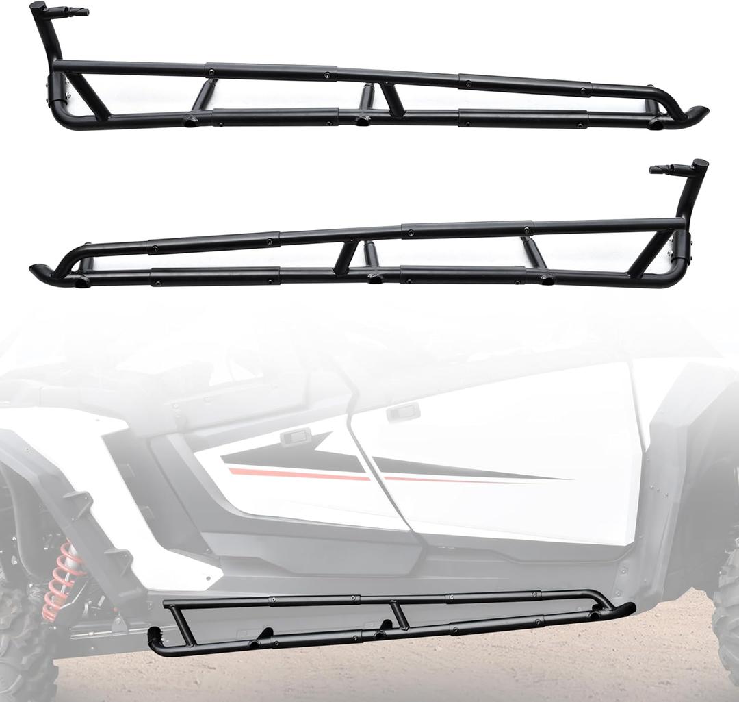 Nerf Bars Rock Sliders for Polaris RZR XP 4 1000 24-25, Steel Side Steps Low Profile Nerf Bars Tree Kickers Combined Side Bumper for Polaris RZR XP 1000 4 2024-2025 Accessories (4 Seater)