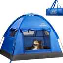 Luna Portable Dog Tent, Indoor/Outdoor Dog House for Camping, Waterproof Cat and Dog Tents with Zippered Door and Mesh Windows for Airflow and Ventilation for Beach, Backyard