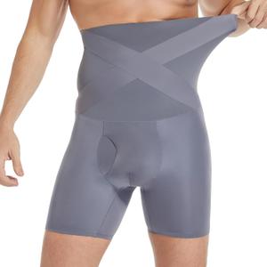 Mens Shapewear Tummy Control Shorts Compression, Slimming Body Shaper, Men Boxer Briefs underwear Grey