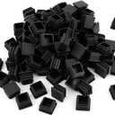 100 Pack 1 Inch Square Plastic Plug, tubing end Cap, Durable Chair Glideit fits 1" Outside Diameter Square tubing