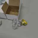 Clear Glass Crystal Cabinet Knobs Satin Brass, Gold Pulls and Knobs for Cabinet Dresser Drawer(4Pcs,Octagon) (4 Pieces)