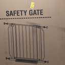 34" Extra Tall Baby Gate for Stairs, Auto Close Stroller Friendly Dog Gate Indoor for Doorways, Pressure Mounted 29"-45" Wide Baby Gate, Easy Walk Through Gate for Children & Pets, White