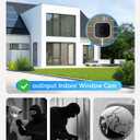 Outinput 3MP 2K No Drill Window Camera for Home Security, 2.4G&5GHz Surveillance Camera with Adjustable View Angle Mount, AI Color Night Vision, Person and Motion Detection, 24/7 Recording, Anti-Glare
