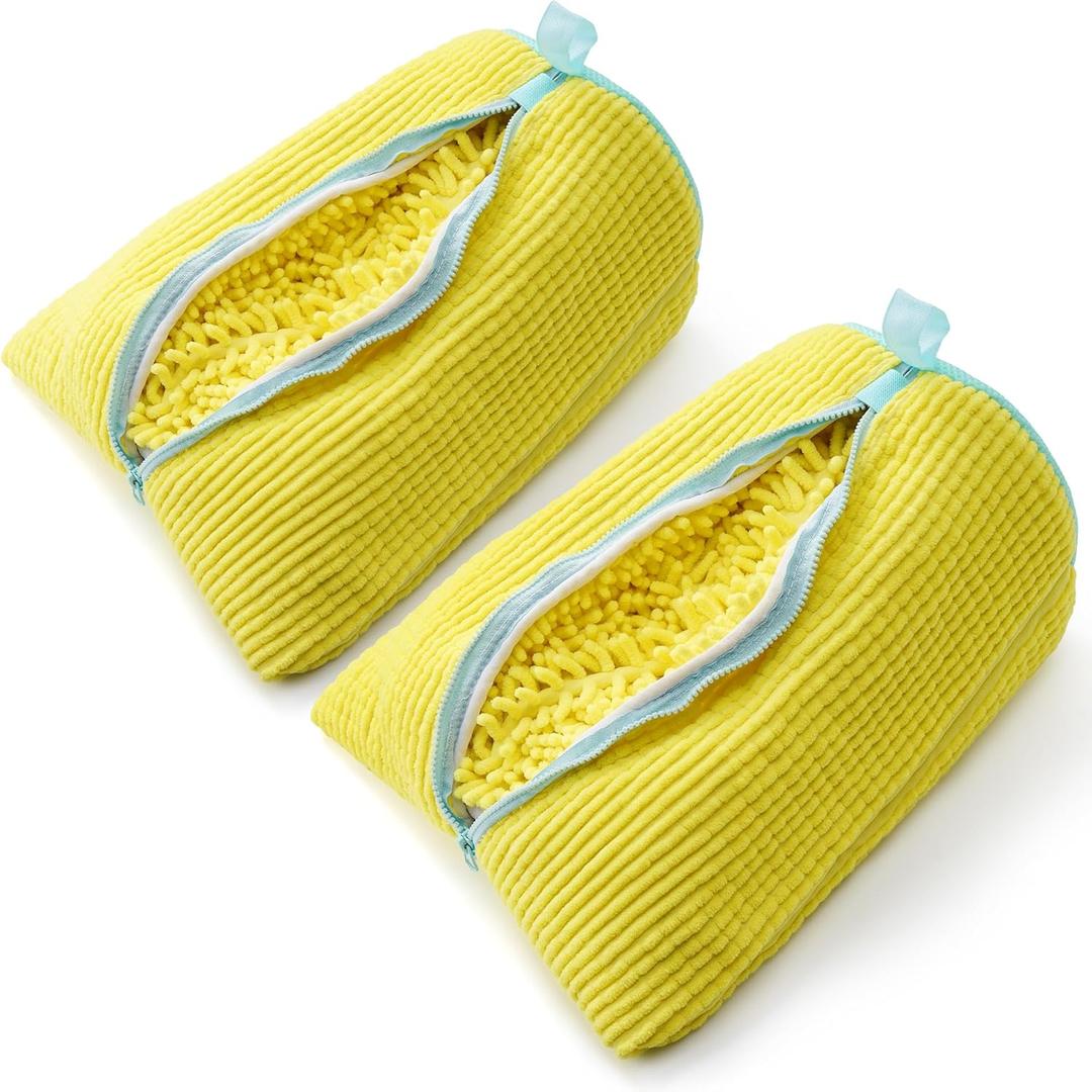 ShoeShaped Shoe Washing Machine Bag for Washer and Dryer, 2Pack, Reusable Laundry Shoe Bag, Shoe Cleaning Bags for Sneakers, Tennis and Various Shoes Types With Self-locking Zipper