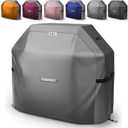 LIBZAKI Grill Cover 420D Waterproof, Weather Resistant, Rip-Proof, Anti-UV, Fade Resistant,Gas Grill Cover for Weber,Char Broil,Nexgrill Grills, 52 inches-Gray