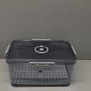 Bread Box Bread Boxes for Kitchen Counter Airtight, Time Recording Bread Storage Container with Lid, Bread Keeper for Homemade Bread, Toast, Bagel, Donut and Cookies, LARGE Grey