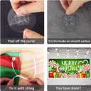 gisgfim Christmas Candy Garage Door Cover Merry Christmas Banner Decorations Large Xmas Holiday Garage Door Banner Backdrop Peppermint Round Lollipop Background Sign for Outdoor Indoor 6x13ft