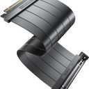 PCIE 5.0 Riser Cables, 64GB/s for RTX5090 RX9070 GPU, PCIe Extension Card, Backward Compatible with PCIe 4.0 & 3.0, 200mm Black