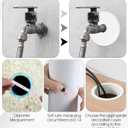 4 Pcs Escutcheon Plate, Self-Adhesive Plumbing Cover Plates with Buckle Design, ABS Escutcheon Plate for Faucet Toilet Kitchen, Two Sizes Included