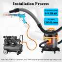 GOCCIDA 2IN1 Car Interior Detailing Air Blow Gun & vacuum Gun with Adjustable Air Flow Nozzle,Cleaning Gun Quickly Blasts Dirt and Dust from Surface Works with Air Compressor(Upgrade Rotate Tube) Blue