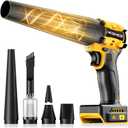 Leaf Blower Cordless for Dewalt 20V Battery, 1300000RPM Lightweight Mini Leaf Blower Handheld Electric Leaf Blower, 2-in-1 Portable Blower &Vacuum for Lawn Dust/Snow Blowing (Not Battery