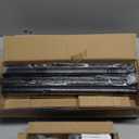 Wood Curtain Rods for Windows 72 to 144 Inches(6-12ft),1 inch Adjustable Window Curtain Rods with Imitation Wood Grain Finials,Heavy Duty Decorative Drapery Rod for Bedroom,Kitchen and patio (Black)