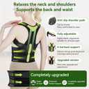 Posture Corrector for Women and Men, Invisible Full Back Support Brace with Enhanced Breathable Mesh, Shoulder Straightener for Back & Neck Pain Relief, Scoliosis & Posture Improvement, Medium (Black, M)
