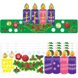 ceiba tree Christmas Advent Crafts for Kids Advent Candle Wreath Paper Hats with Stickers Classroom Party Favors