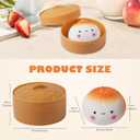 Dumpling Stress Balls for Adults, Dumpling Squishies Toys for Kids, Sensory Toys, Squeeze Dough Ball Stress Relief Toy, Squishy Fidget Toys, Stretchy Stress Ball Squish Toys for ADHD