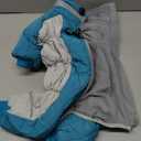 MIGOHI Full Body Dog Coat - Warm Reflective Winter Coat for Medium Dogs with Harness,Turtleneck Dog Fleece Jacket,Four-Leg Windproof Puffer Jackets Snowsuit with Zipper for Small Medium Large Dogs,M (Medium(Back:14.2"), Turquoise)