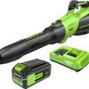 Greenworks 40V (730 CFM / 190 MPH) Cordless Leaf Blower with High Power Brushless Motor, Lightweight Backyard Cleaner for Fast Debris Removal, Includes 5.0Ah Battery & 5A Rapid Charger