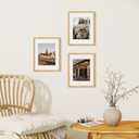 Dreamland 11x14 Picture Frame with Mat for 8x10, USA-Sourced Natural Oak Wood Photo Frames with Resistant Plexiglass, 11 by 14 Wooden Gallery Wall Frames for Art, Wall or Tabletop Display (3Pack)