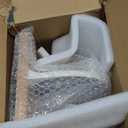 Manual Bread Slicer with Hand Crank, Classic Home Bread Slicer for Homemade Sourdough, Rotary Slicer with Adjustable Thickness, Premium Stainless Steel & Powerful Suction Cups (White)