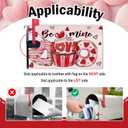 2 x Valentines Day Dessert Mailbox Cover Magnetic Standard Size 20.5"x18", Pink Red Love Heart Cupcake Donut Decorative Post Letter Box Wrap Decor, Anniversary Wedding Garden Yard Outdoor Decoration