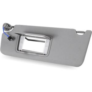 Nakuuly Left Driver Side Sun Visor Gray Compatible with 2016-2022 Honda Pilot 2018-2020 Honda Ridgeline Sunvisor with Mirror with Vanity Light Replaces # 83280-TG7-A12ZB